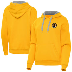Boston Bruins Antigua Women's Victory Pullover Hoodie - Gold - NHL