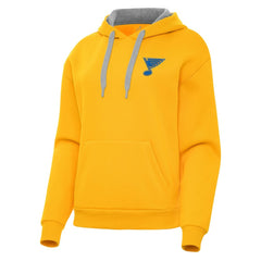 St. Louis Blues Antigua Women's Victory Pullover Hoodie - Gold - NHL