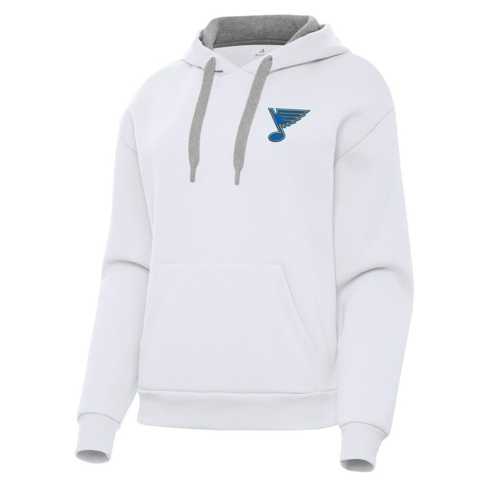 St. Louis Blues Antigua Women's Victory Pullover Hoodie - White - NHL