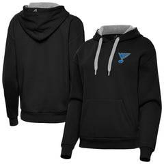St. Louis Blues Antigua Women's Victory Pullover Hoodie - Black - NHL
