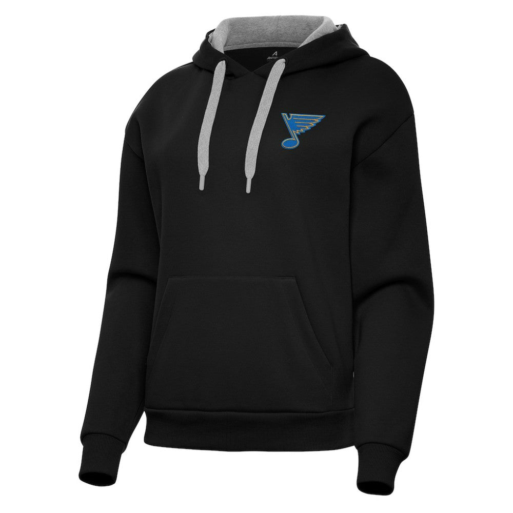 St. Louis Blues Antigua Women's Victory Pullover Hoodie - Black - NHL