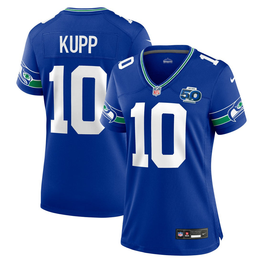 Cooper Kupp Seattle Seahawks Women's Alternate 50th Season Game Jersey Royal | Nike for Sale