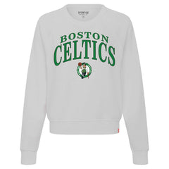 Boston Celtics Sportiqe Women's Genuine Issue Collection Ashlyn Cropped Sweatshirt Gray - NBA