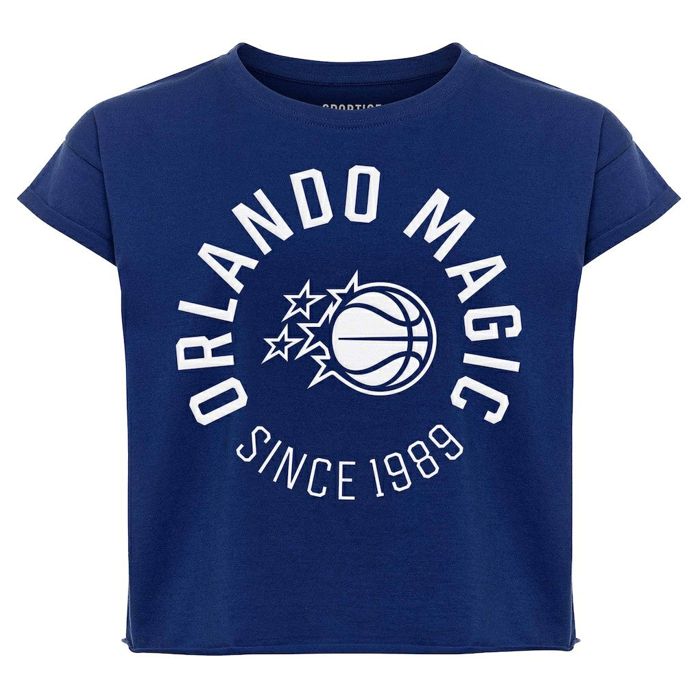 Orlando Magic Sportiqe Women's Cropped Genuine Issue Collection Alana T-Shirt Blue - NBA