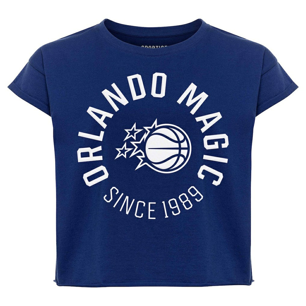 Orlando Magic Sportiqe Women's Cropped Genuine Issue Collection Alana T-Shirt Blue - NBA
