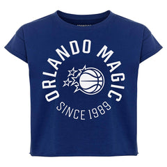 Orlando Magic Sportiqe Women's Cropped Genuine Issue Collection Alana T-Shirt Blue - NBA