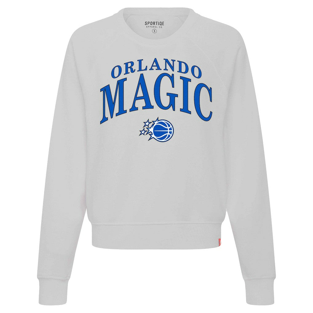Orlando Magic Sportiqe Women's Genuine Issue Collection Ashlyn Crewneck Sweatshirt Gray - NBA