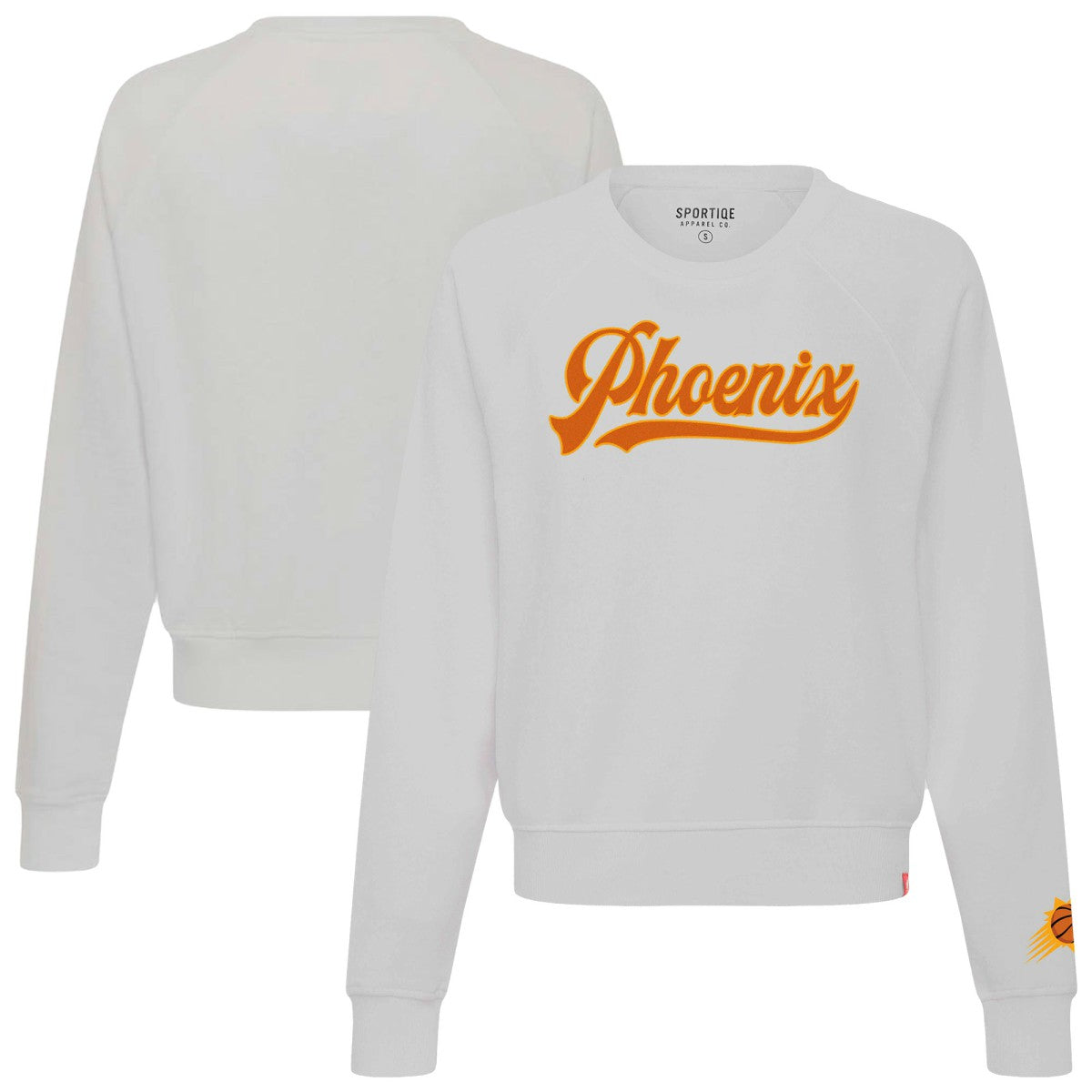 Phoenix Suns Sportiqe Women's Genuine Issue Collection Ashlyn Raglan Sweatshirt Gray - NBA
