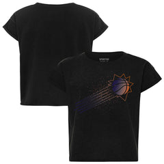 Phoenix Suns Sportiqe Women's Cropped Genuine Issue Collection Alana T-Shirt Black - NBA