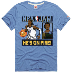 Ja Morant Memphis Grizzlies Homage Unisex NBA Jam Tri-Blend T-Shirt Light Blue - NBA