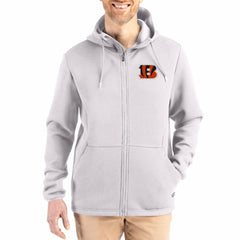 Cincinnati Bengals Cutter & Buck Roam Epic Comfort Recycled Full-Zip Hoodie Jacket Gray | NFL