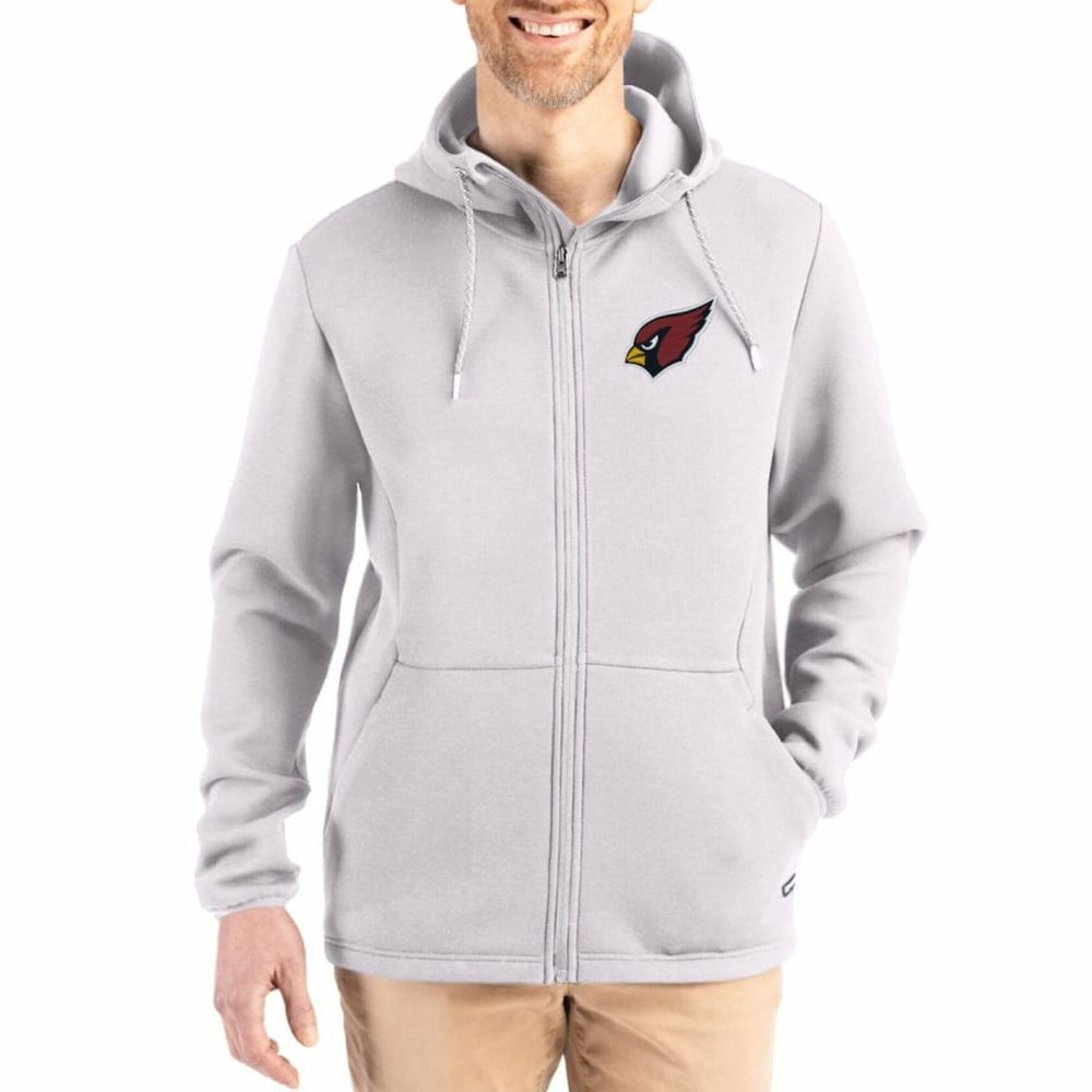 Arizona Cardinals Cutter & Buck Roam Epic Comfort Recycled Full-Zip Hoodie Jacket Gray | NFL