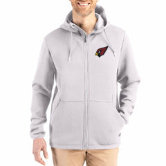 Arizona Cardinals Cutter & Buck Roam Epic Comfort Recycled Full-Zip Hoodie Jacket Gray | NFL