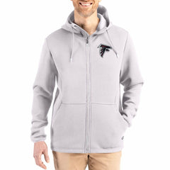 Atlanta Falcons Cutter & Buck Roam Epic Comfort Recycled Full-Zip Hoodie Jacket Gray | NFL