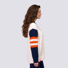 Houston Astros Lusso Women's Shyla Knit V-Neck Full-Zip Sweater - MLB