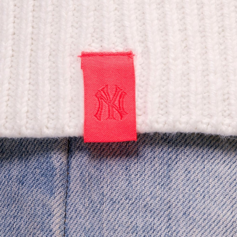 New York Yankees Lusso Women's Shyla Knit V-Neck Full-Zip Sweater - MLB