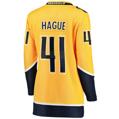 Nicolas Hague Nashville Predators Fanatics Women's Home Breakaway Jersey - Gold - NHL