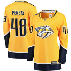 Nick Perbix Nashville Predators Fanatics Women's Home Breakaway Jersey - Gold - NHL