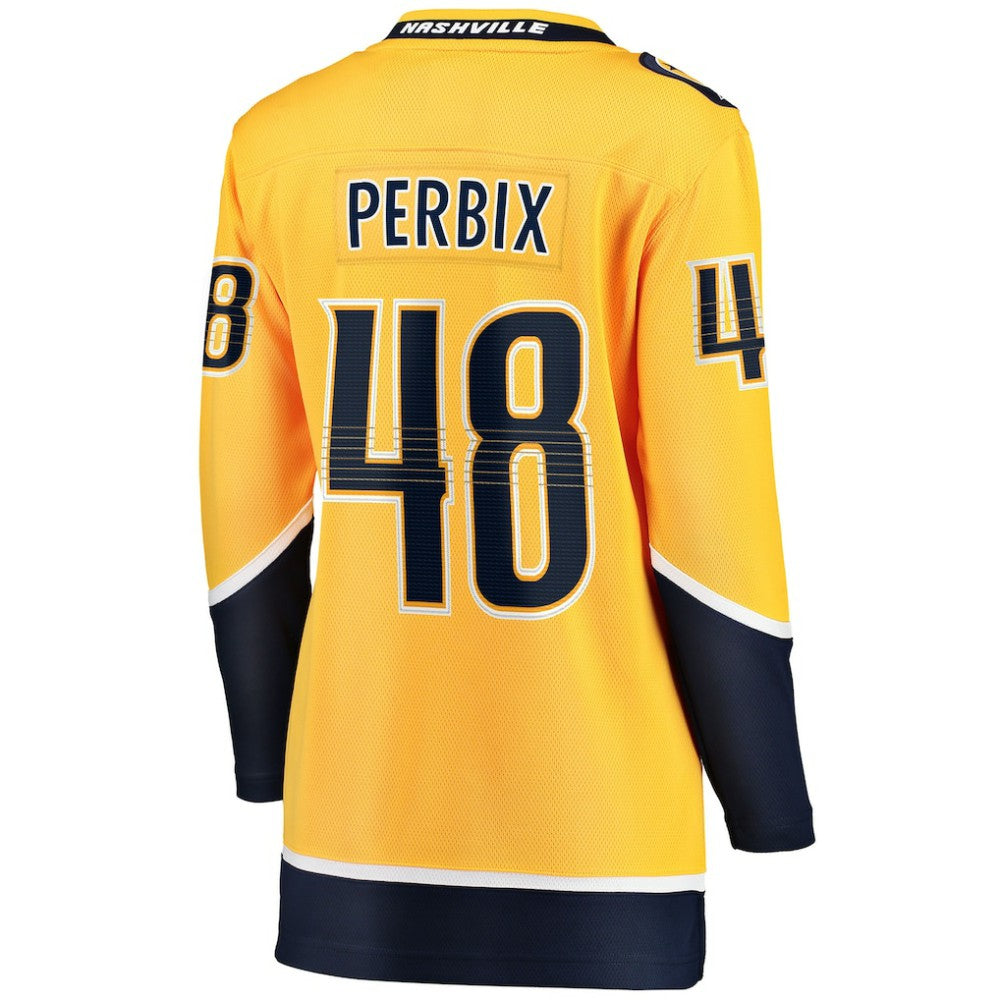 Nick Perbix Nashville Predators Fanatics Women's Home Breakaway Jersey - Gold - NHL