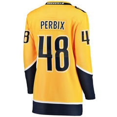 Nick Perbix Nashville Predators Fanatics Women's Home Breakaway Jersey - Gold - NHL