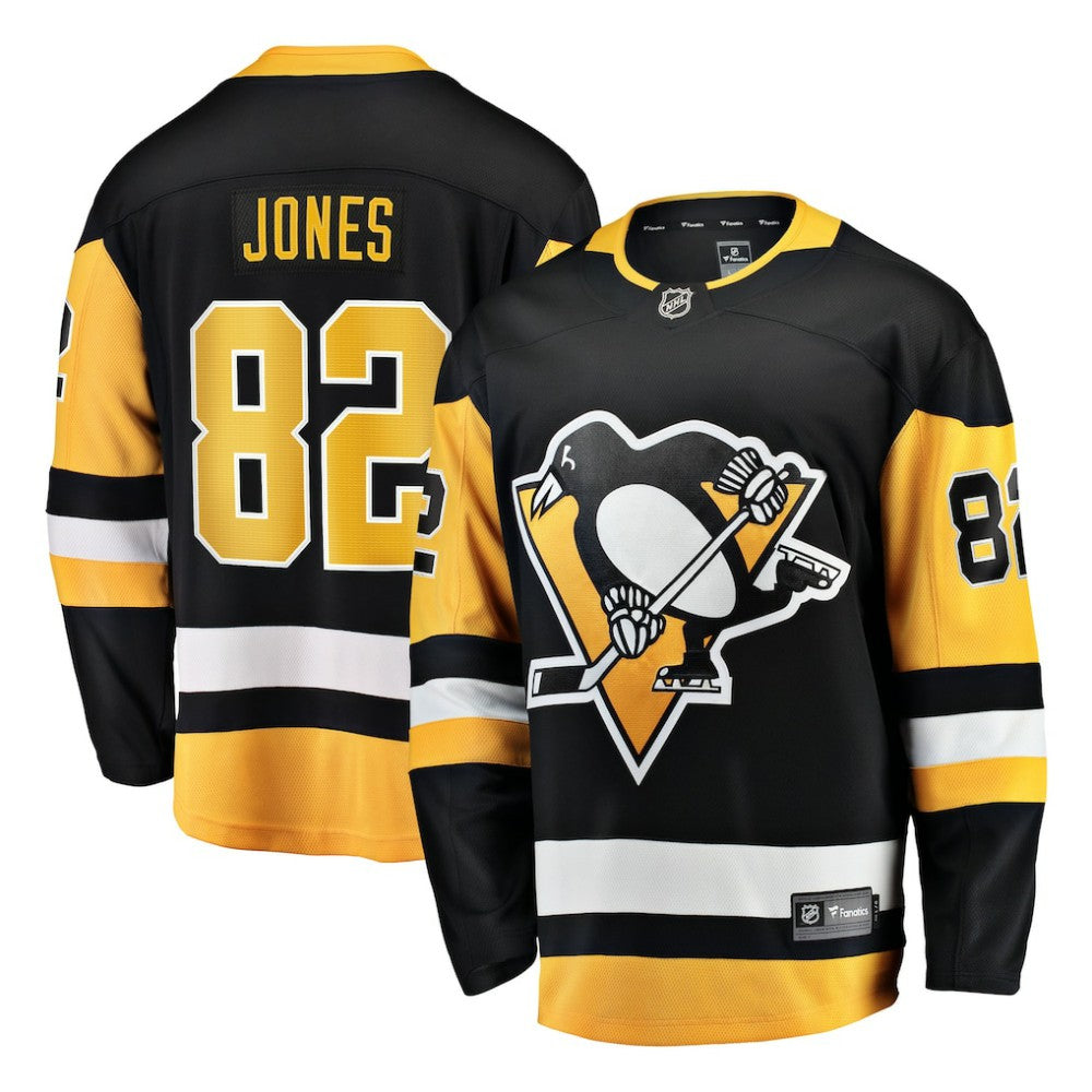 Caleb Jones Pittsburgh Penguins Fanatics Home Breakaway Jersey - Black - NHL
