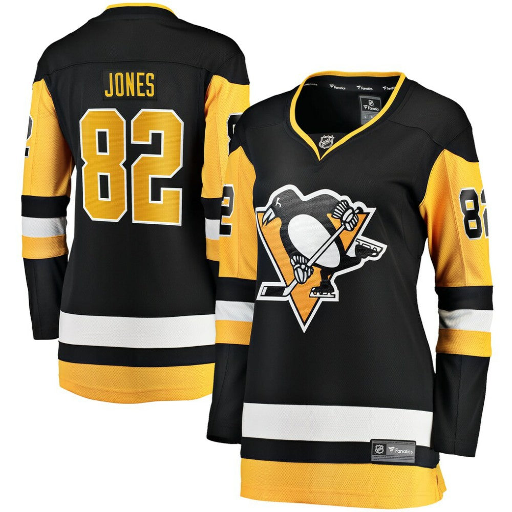 Caleb Jones Pittsburgh Penguins Fanatics Women's Home Breakaway Jersey - Black - NHL
