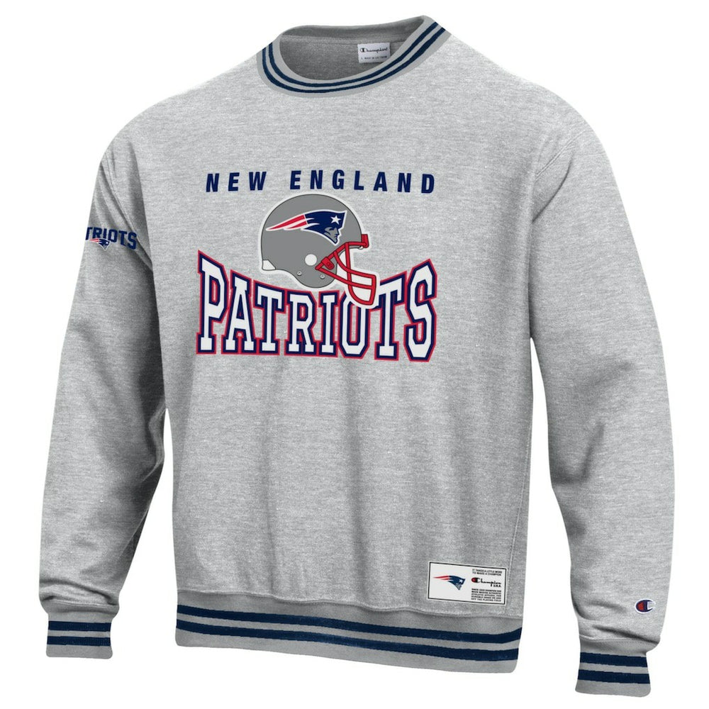 New England Patriots Champion Reverse Weave Fleece Sweatshirt Gray | NFL