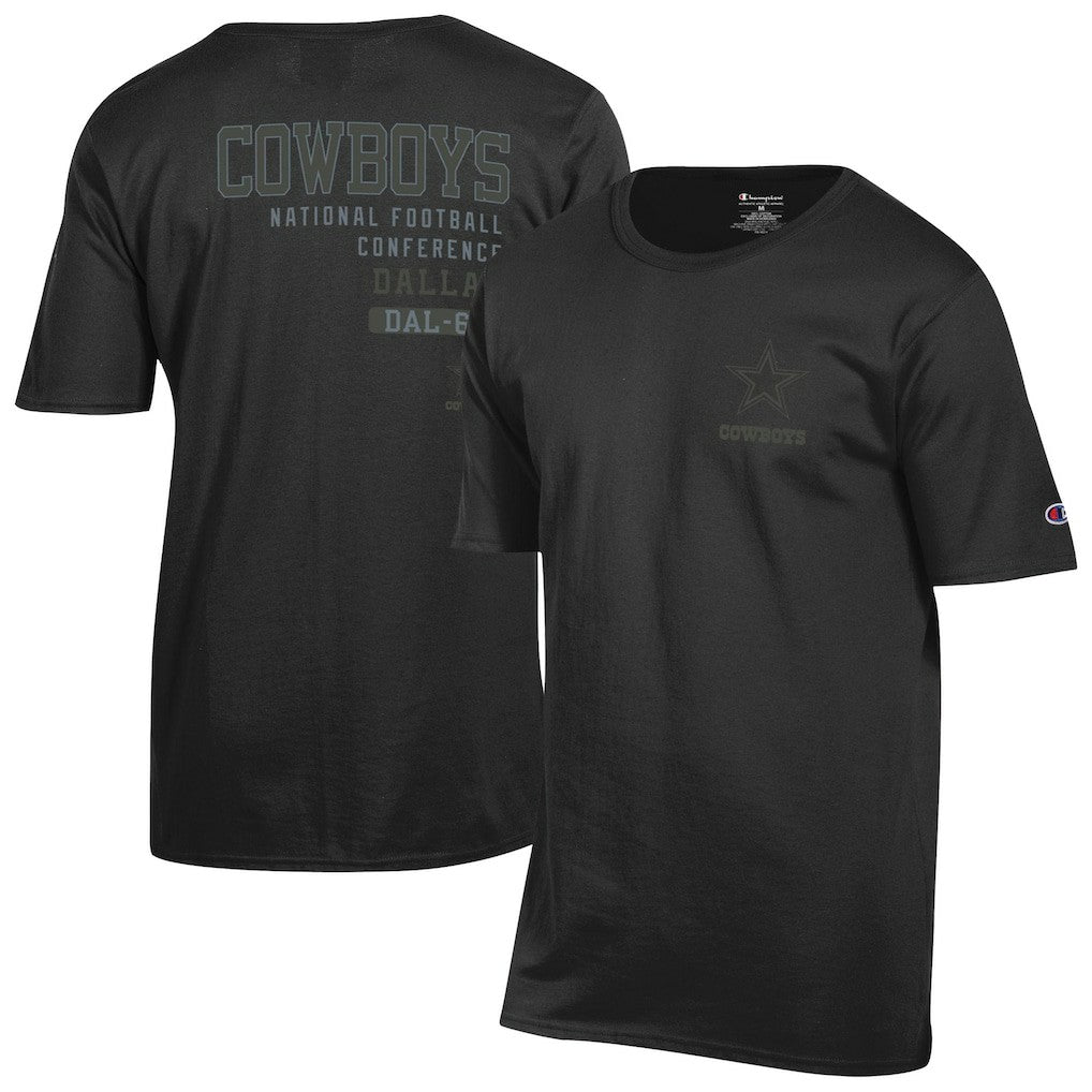 Dallas Cowboys Champion Tonal Logo T-Shirt Black | NFL