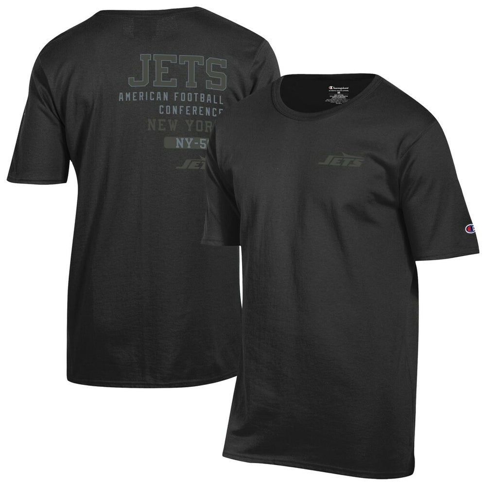 New York Jets Champion Tonal Logo T-Shirt Black | NFL