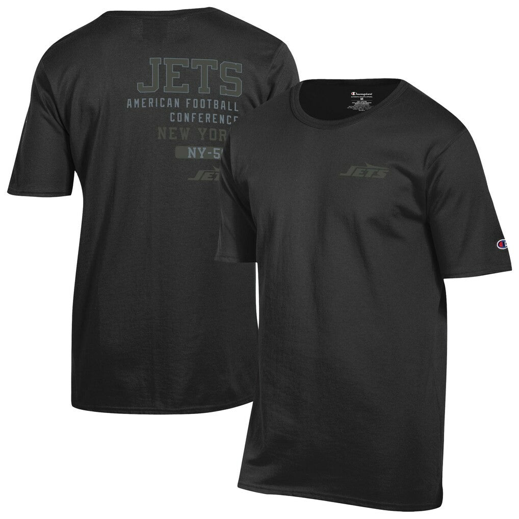 New York Jets Champion Tonal Logo T-Shirt Black | NFL