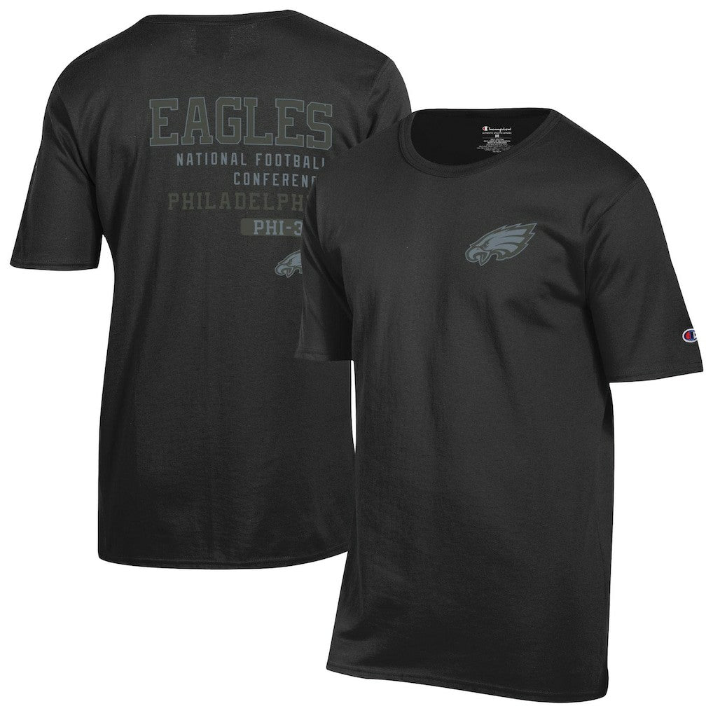 Philadelphia Eagles Champion Tonal Logo T-Shirt Black | NFL