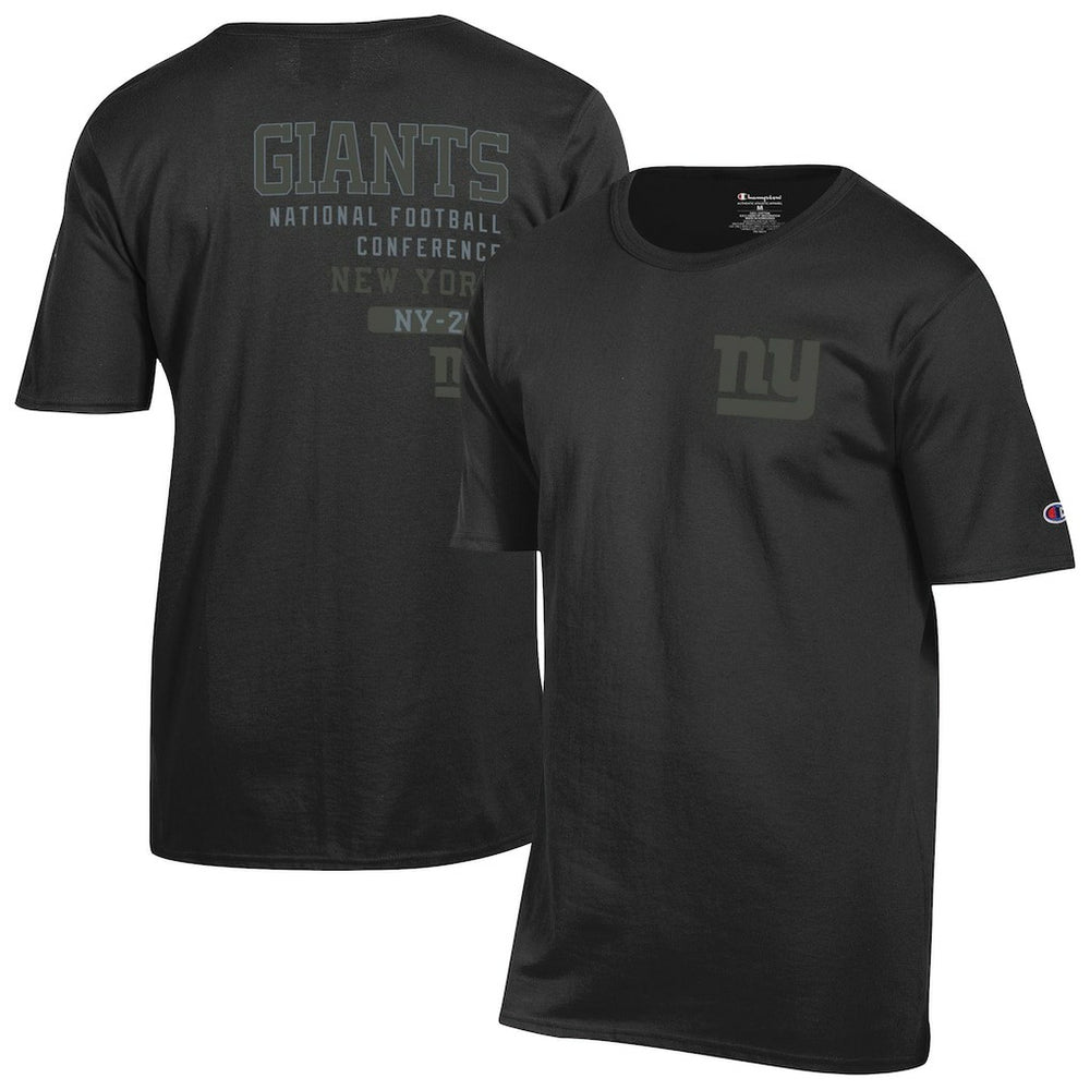 New York Giants Champion Tonal Logo T-Shirt Black | NFL