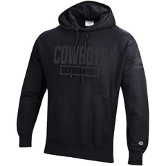 Dallas Cowboys Champion Tonal Reverse Weave Fleece Hoodie Black | NFL