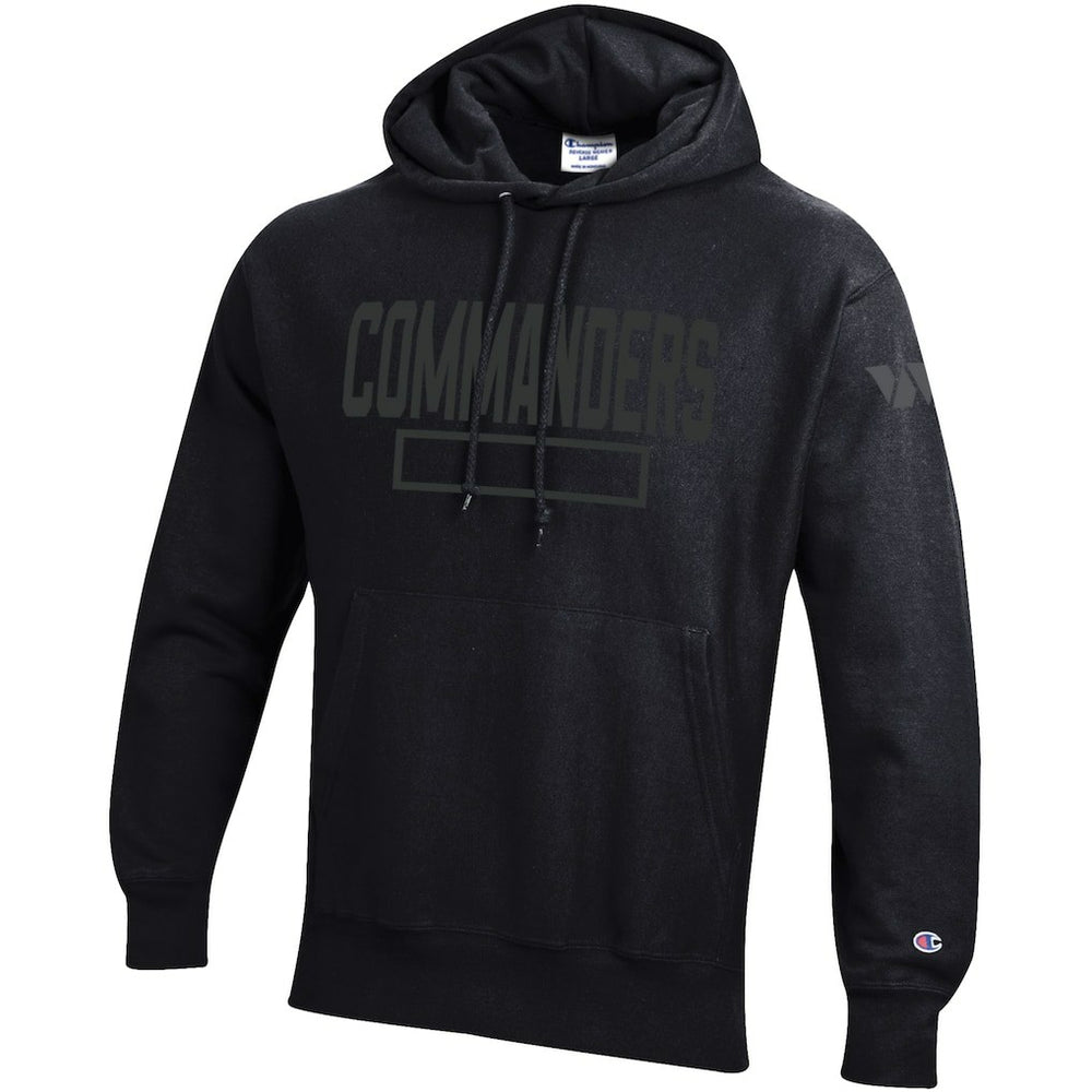 Washington Commanders Champion Tonal Reverse Weave Fleece Hoodie Black | NFL
