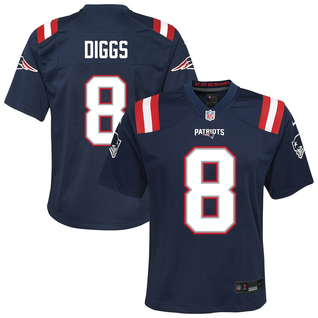 Stefon Diggs New England Patriots Youth Team Game Jersey Navy | Nike for Sale