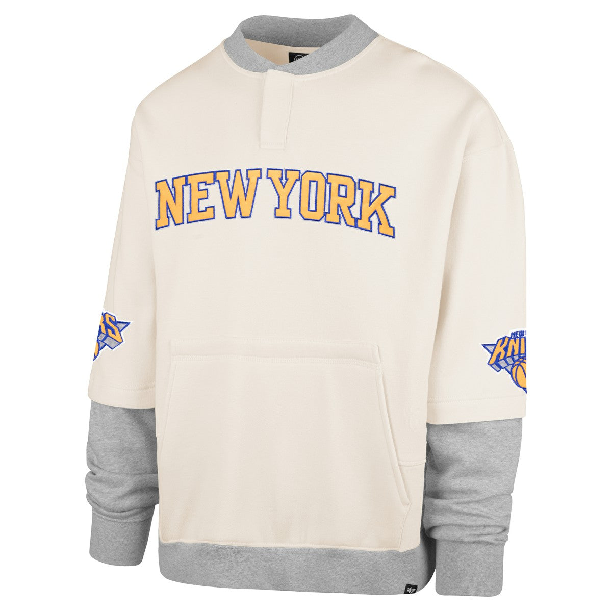 New York Knicks '47 Crossover Collection Trifecta Double Layered Fleece Sweatshirt Cream - NBA