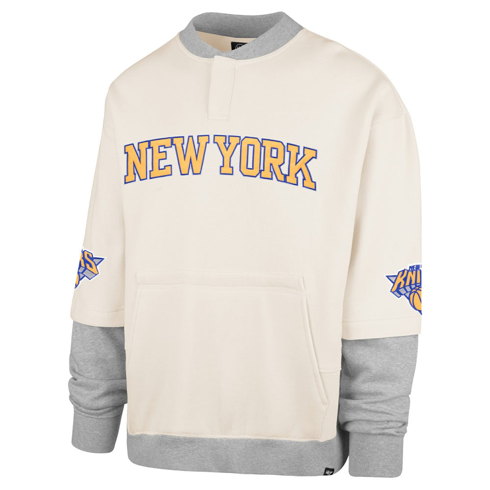 New York Knicks '47 Crossover Collection Trifecta Double Layered Fleece Sweatshirt Cream - NBA