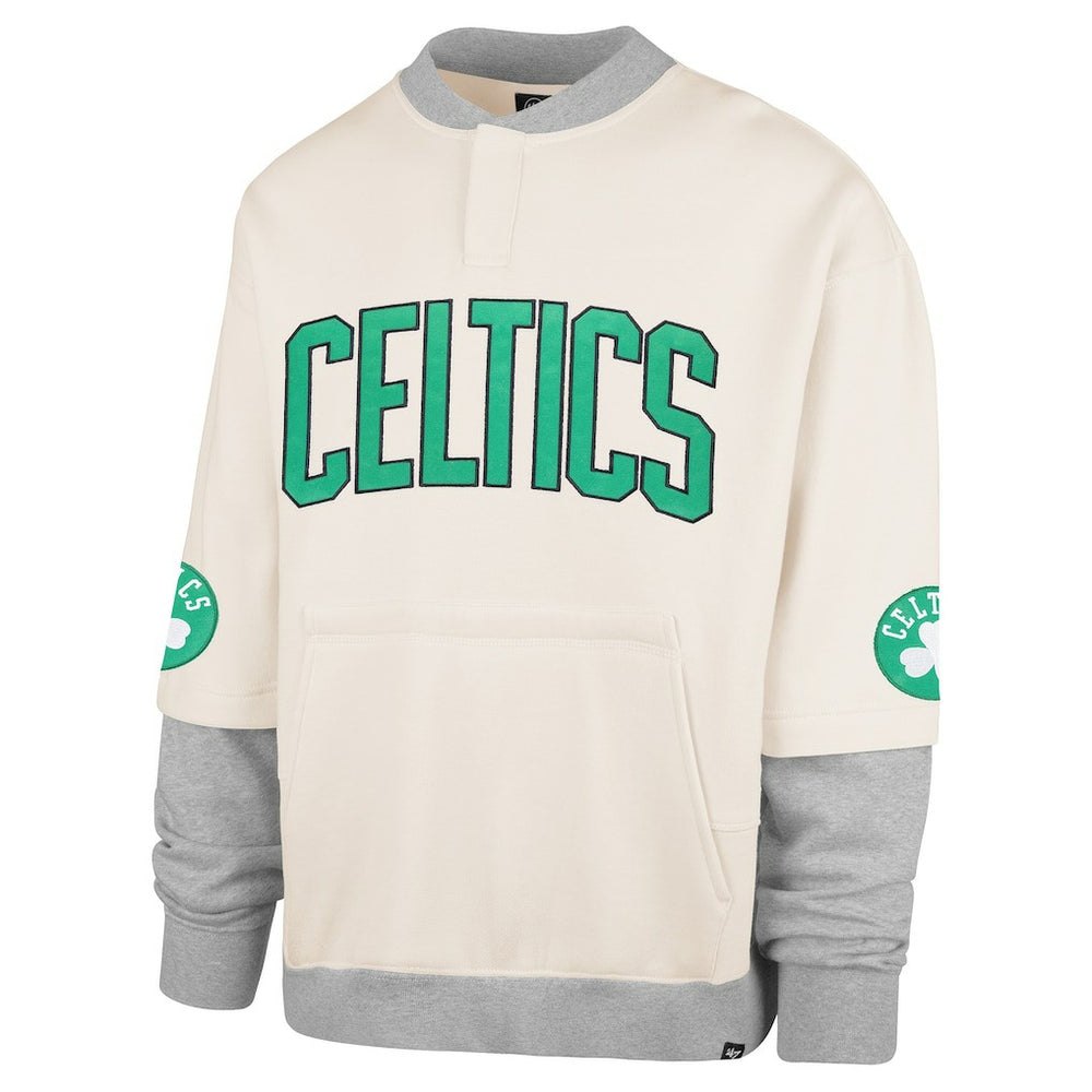 Boston Celtics '47 Crossover Collection Trifecta Double Layered Fleece Sweatshirt Cream - NBA