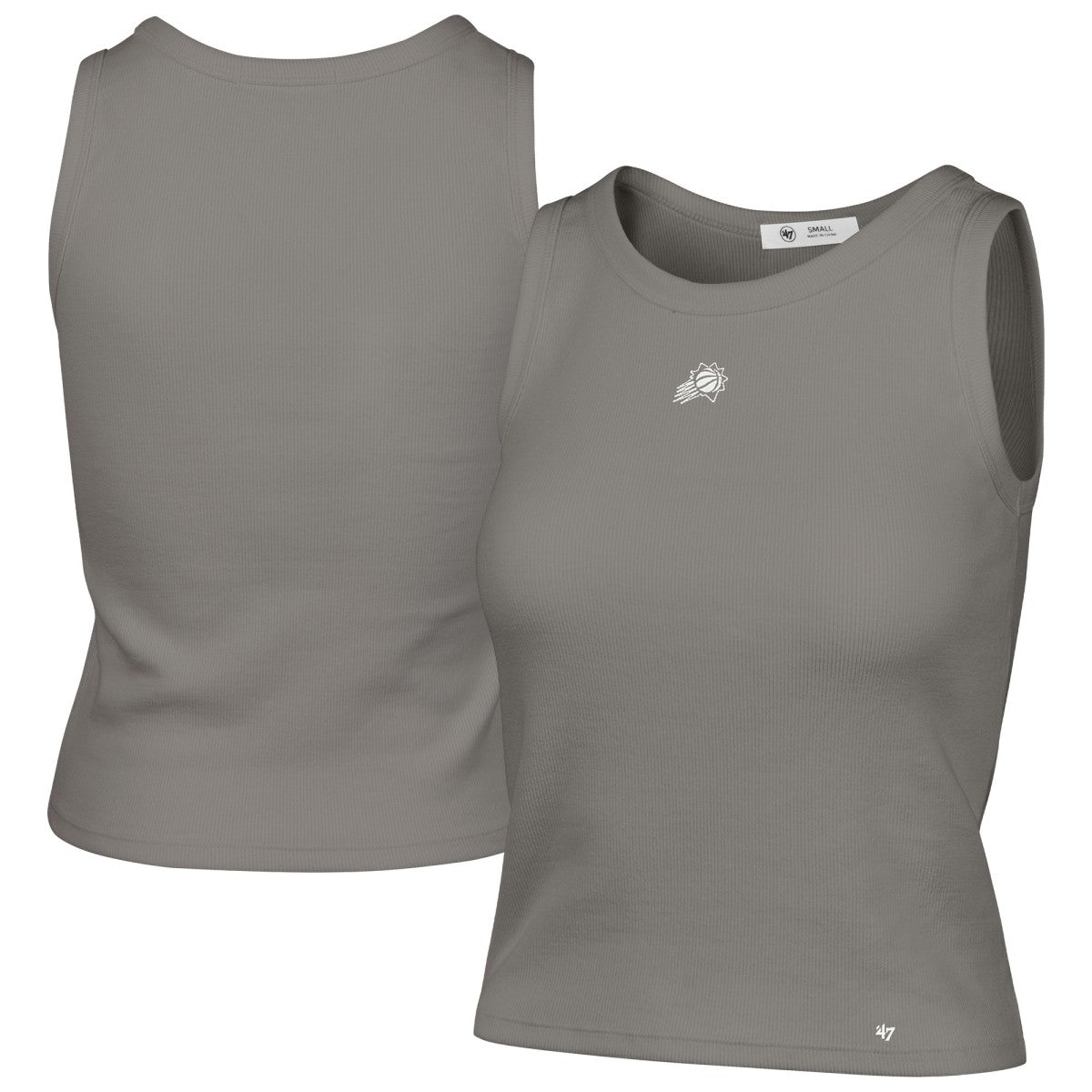 Phoenix Suns '47 Women's Cropped Skyhook Baby Rib Tank Gray - NBA
