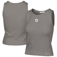 Boston Celtics '47 Women's Cropped Skyhook Baby Rib Tank Gray - NBA
