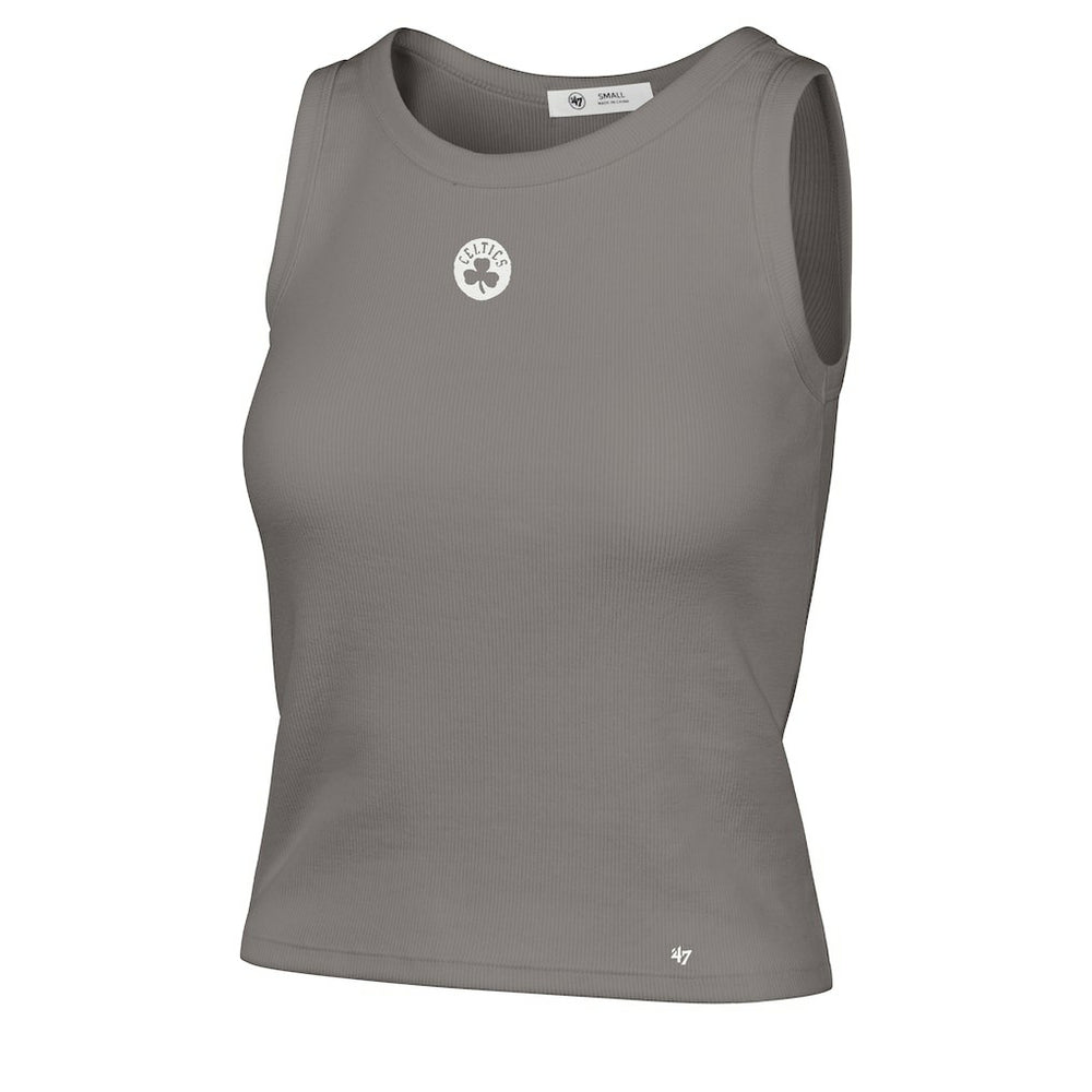Boston Celtics '47 Women's Cropped Skyhook Baby Rib Tank Gray - NBA