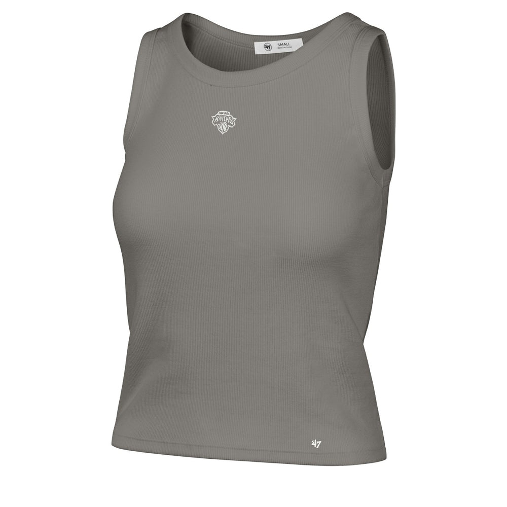 New York Knicks '47 Women's Cropped Skyhook Baby Rib Tank Gray - NBA
