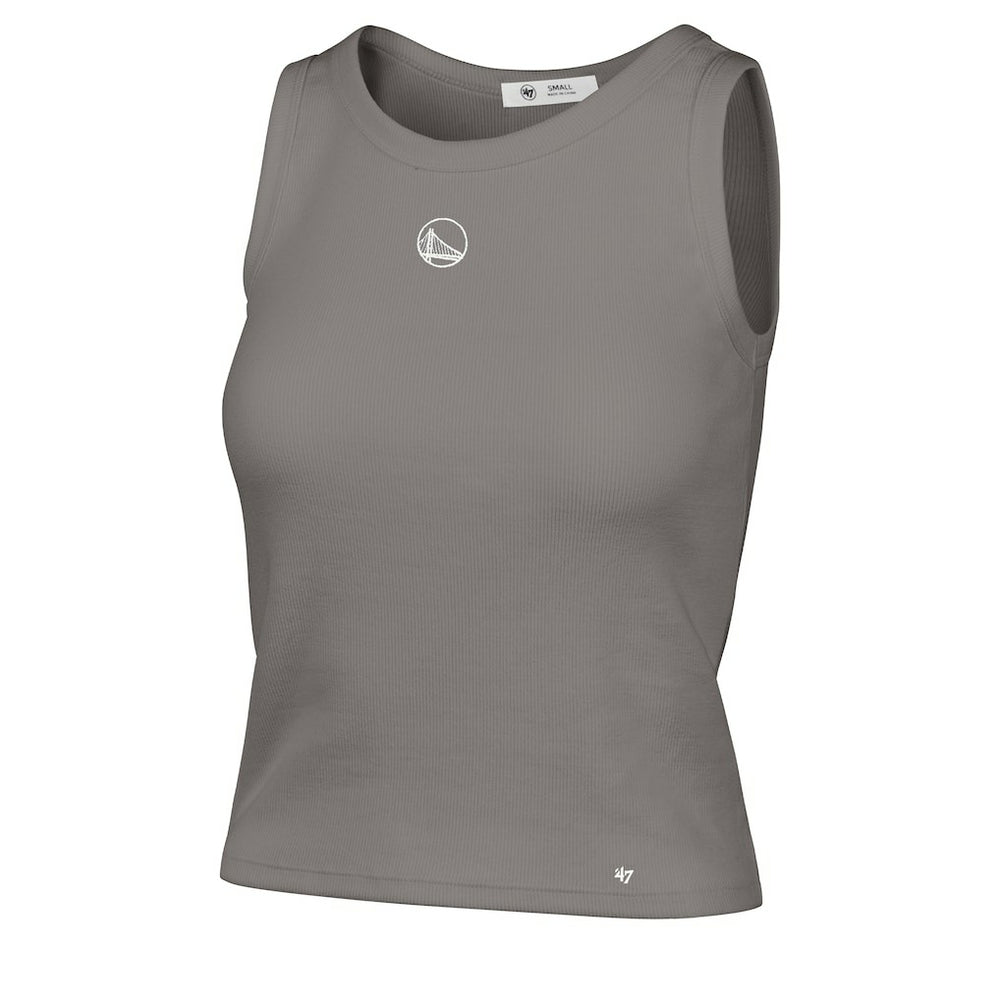 Golden State Warriors '47 Women's Cropped Skyhook Baby Rib Tank Gray - NBA