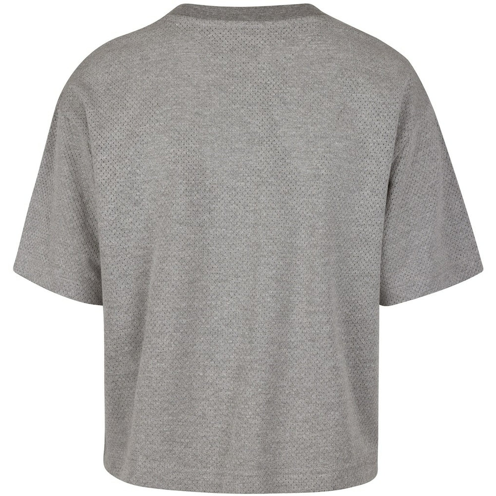 Boston Celtics '47 Women's Pivot Drop Needle Cropped T-Shirt Gray - NBA
