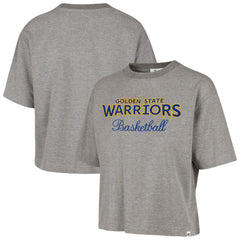 Golden State Warriors '47 Women's Pivot Drop Needle Cropped T-Shirt Gray - NBA