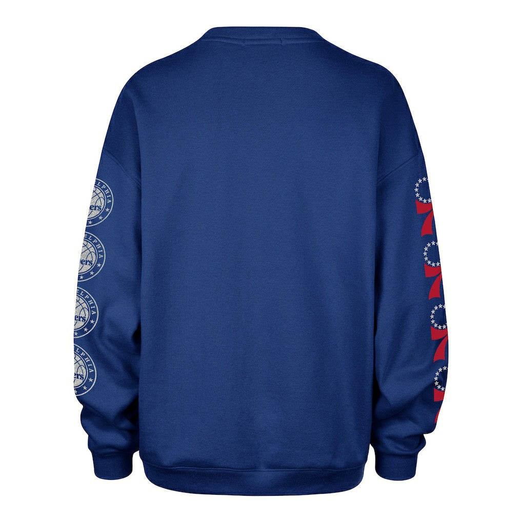 Philadelphia 76ers '47 Women's Go Big Oversized Sweatshirt Royal - NBA