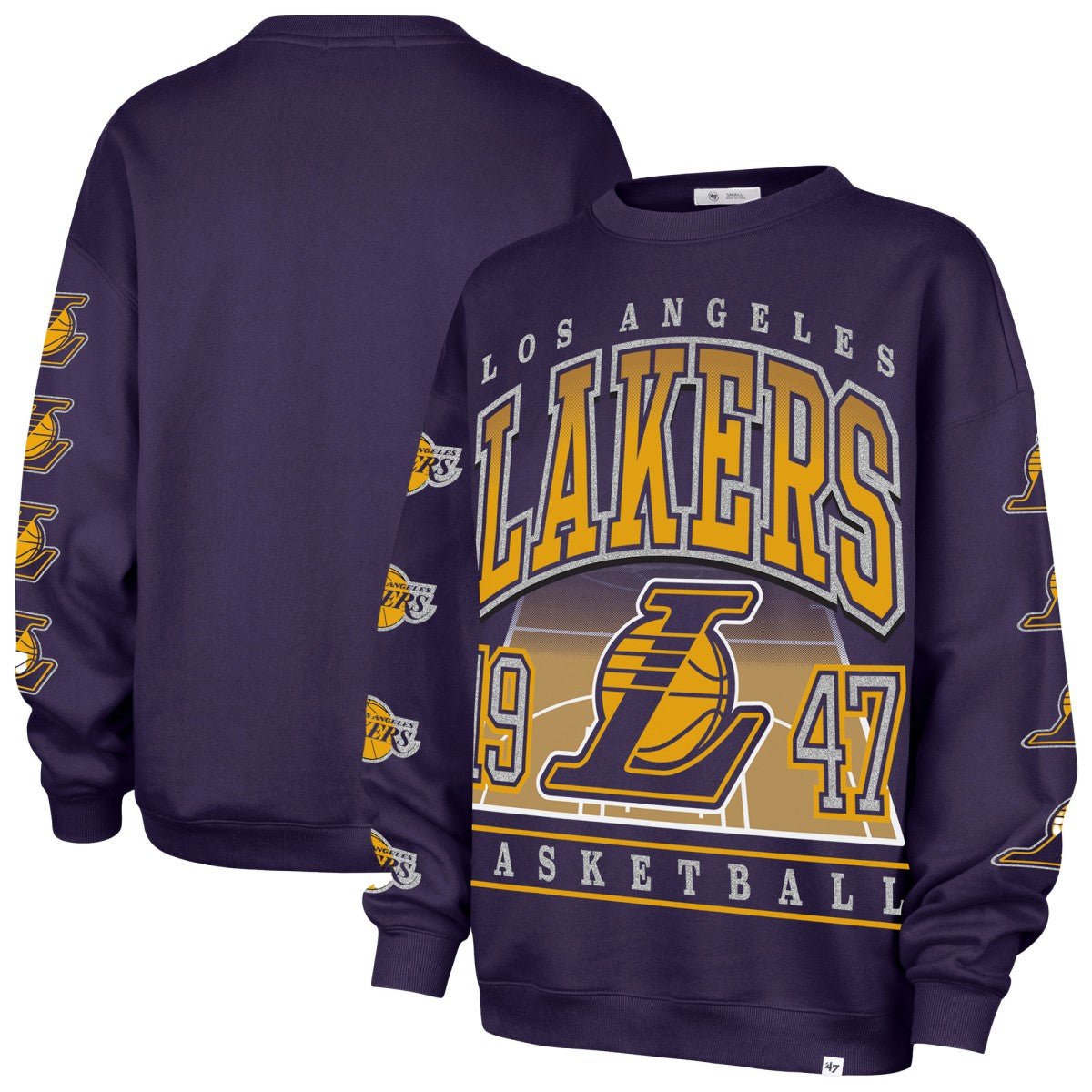 Los Angeles Lakers '47 Women's Go Big Oversized Sweatshirt Purple - NBA