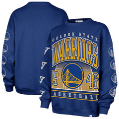 Golden State Warriors '47 Women's Go Big Oversized Sweatshirt Royal - NBA