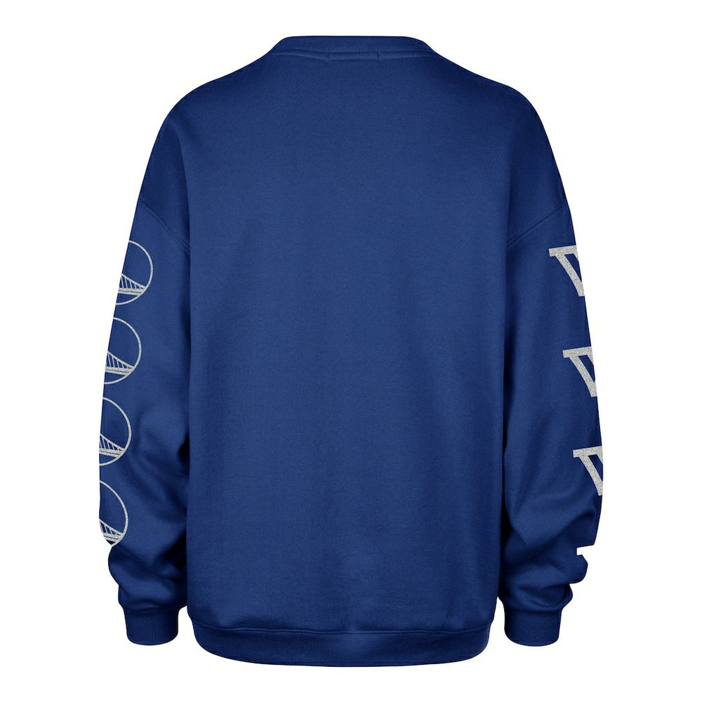 Golden State Warriors '47 Women's Go Big Oversized Sweatshirt Royal - NBA
