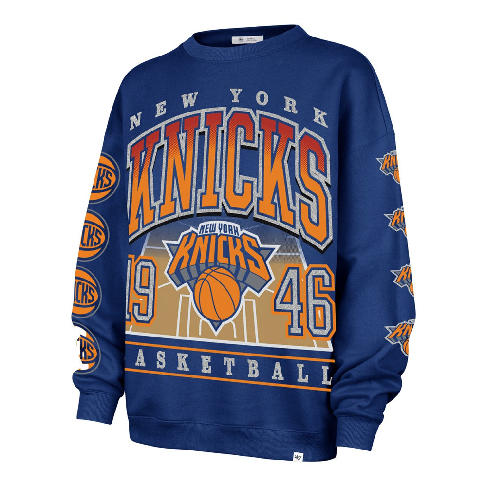 New York Knicks '47 Women's Go Big Oversized Sweatshirt Blue - NBA